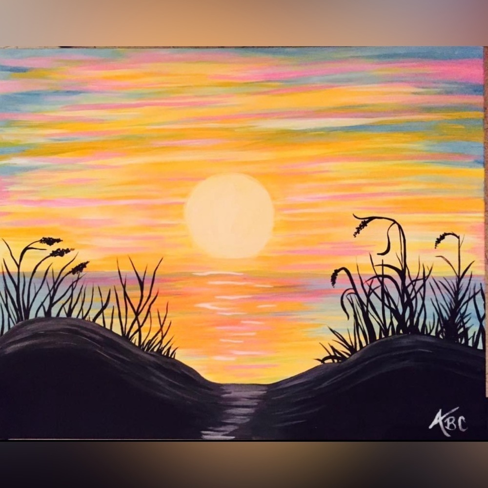 🏝️ THE BESCH SHORE 🌊 Painting ON CANVAS - HANDMADE by ME 🎨